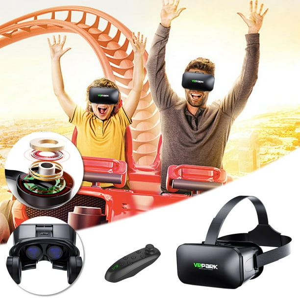  WM-MSMY Auriculares de realidad virtual, gafas de realidad  virtual, gafas VR, sistema de cuidado de los ojos para películas 3D VR,  videojuegos, compatible con teléfonos inteligentes iPhone y Android, B 