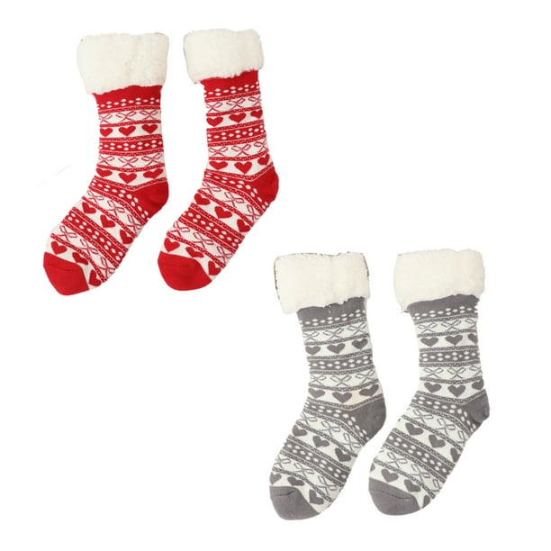 LIUZH - Calcetines de invierno para mujer, para dormir en casa,  calcetines de Navidad, pantuflas de nieve, calcetines gruesos (color B,  tamaño: talla única) : Ropa, Zapatos y Joyería
