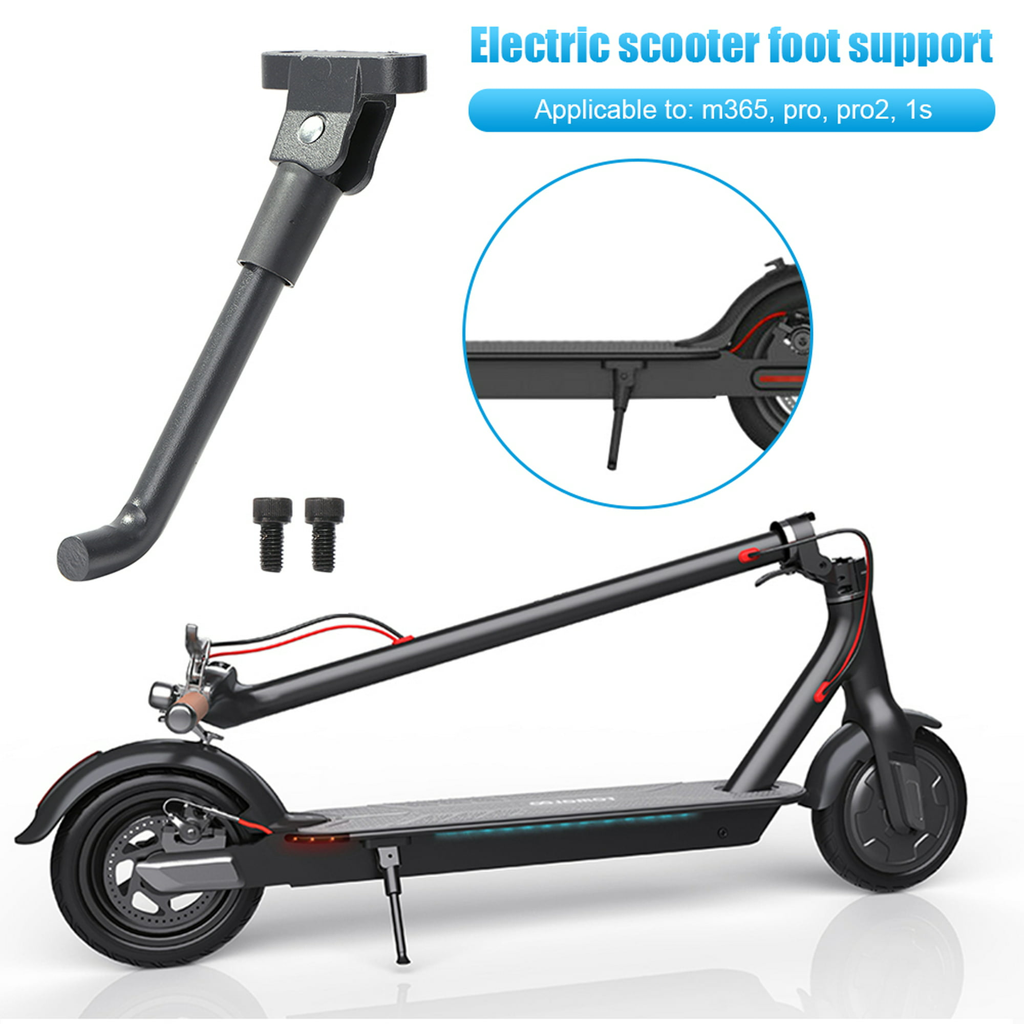 Accesorios para scooter, funda de soporte para pie de scooter  eléctrico, 2 piezas, soporte con buena dureza para scooters ES2/ES4 para  scooter PRO (negro) : Todo lo demás