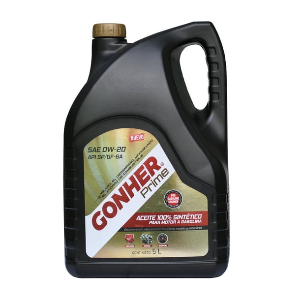 Gonher Aceite Motor 0W20 Sintético 1027406 Prime Gasolina 5 L GONHER Aceite  0W20