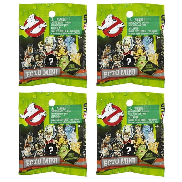 ghostbusters ecto minis surprise bags 4pk glow in dark mattel mattel