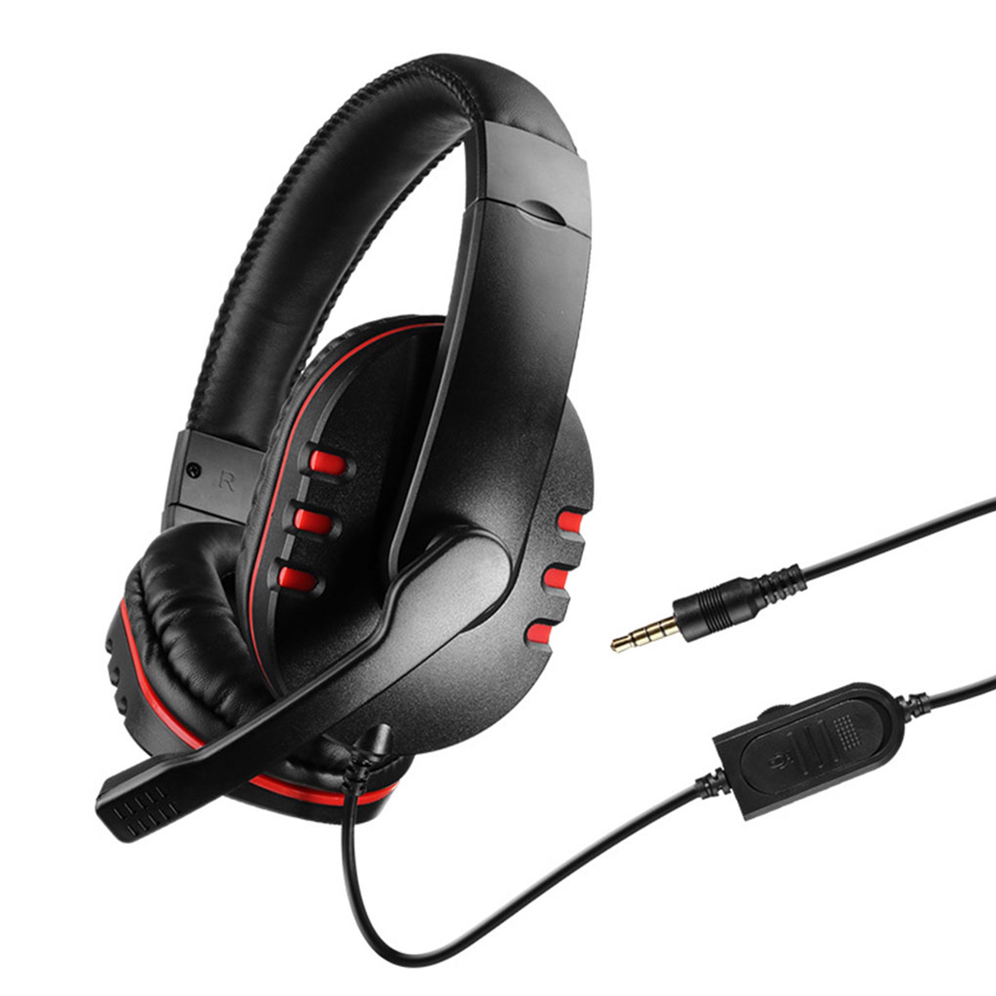 Auriculares con cable para juegos, audífonos estéreo de graves profundos  con micrófono AUX, diadema retráctil para PC, ordenador y portátil, 3,5 MM  - AliExpress