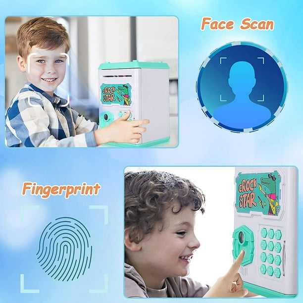 Azul) Hucha Electrónica para Niños, Hucha Automática con