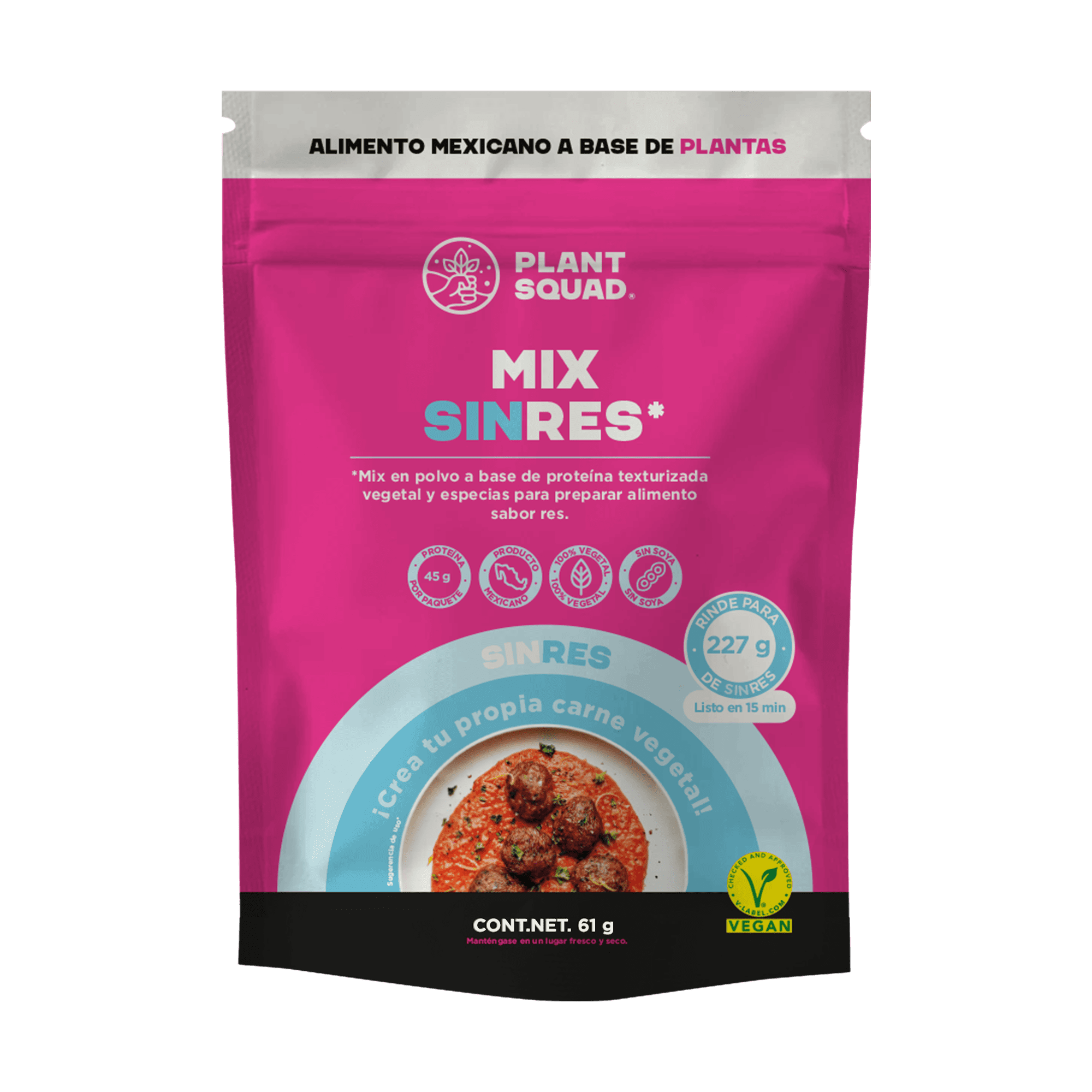 Mix Sabor Res Sin Soya Carne Vegana Plant Squad 61G | Bodega Aurrera en ...