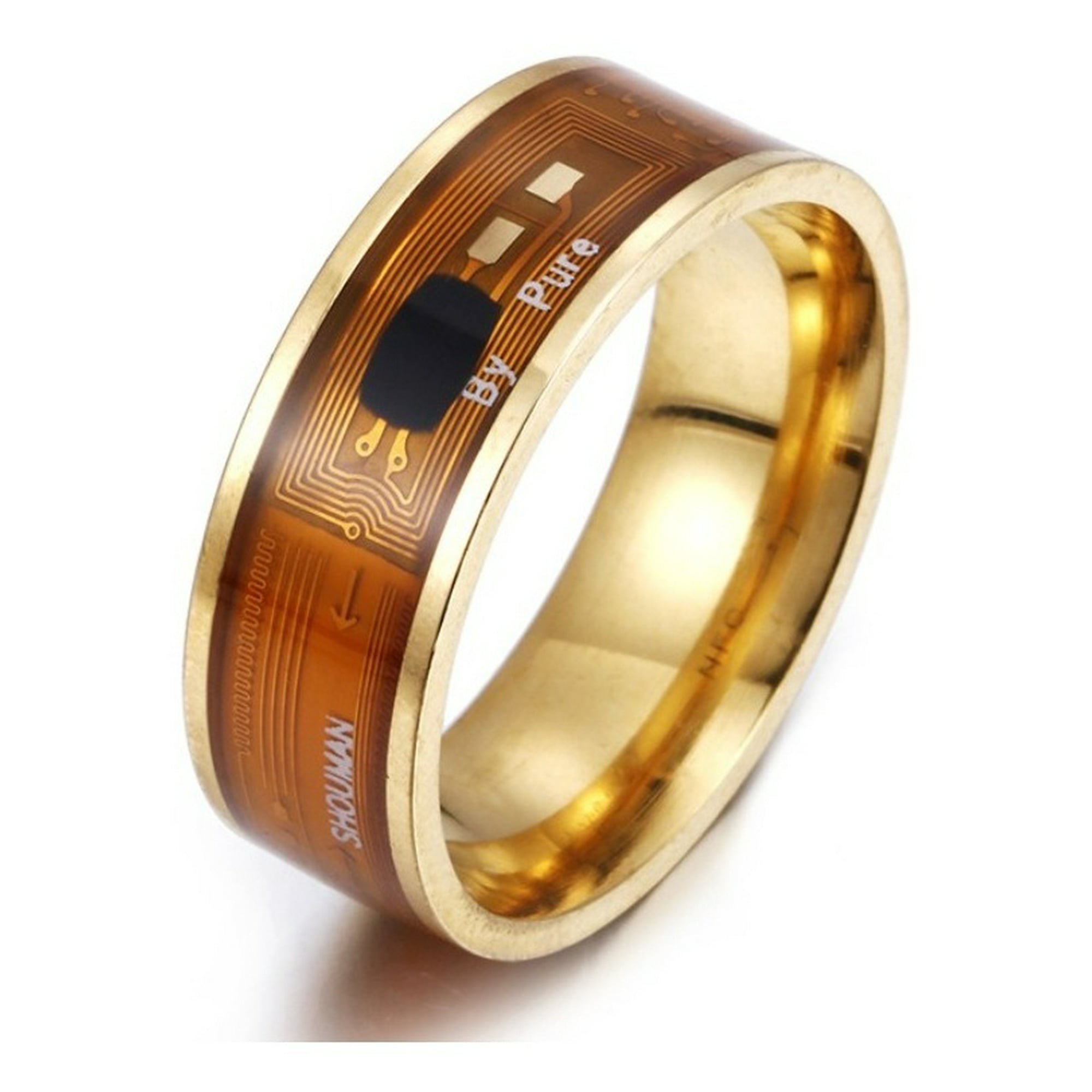 Anillo Inteligente Smart Ring Funcionalidad key Oro Chip 9 Ximxi Color Oro  Chip
