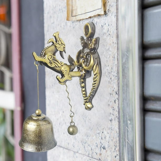 Campana de de hierro vintage, campana de puerta de , decoración colgante  exterior o decoración interior pared granja antigua BLESIY Timbre de la  puerta de casa
