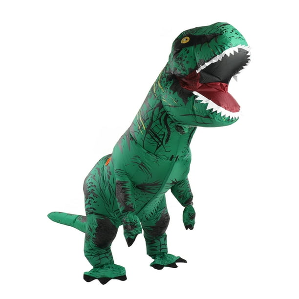 Entrega Inmediata Disfraz Adulto De Rider Dinosaurio Jinete Explorador  Inflable Rex Tiranosaurio Verde