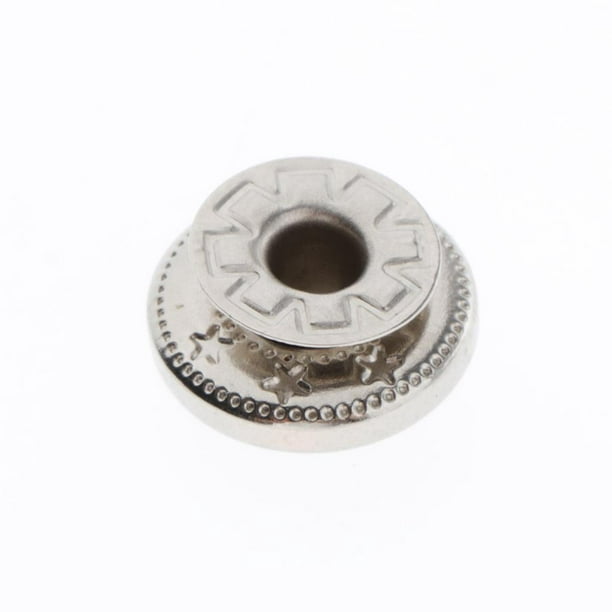Botón De Presión De Latón Y Plata Broches Para Ropa 12mm