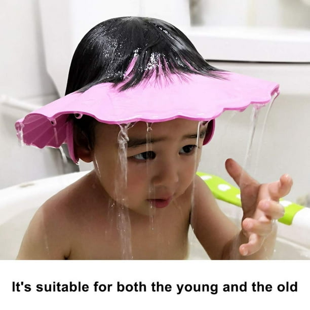 Gorros de ducha para bebé, Protector de cabeza de ducha ajustable