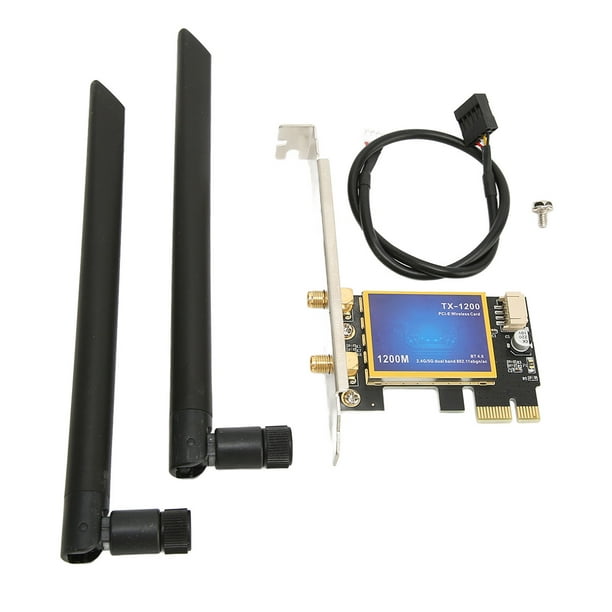 Adaptador de tarjeta WIFI PCIEx1 de 1200Mbps, Bluetooth 4,0, 2,4 Ghz, 5Ghz,  adaptador de tarjeta de red WiFi de doble banda para PC