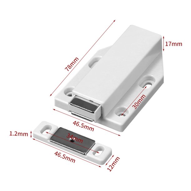 Cierre Magnetico para Puerta de Armario, Blanco