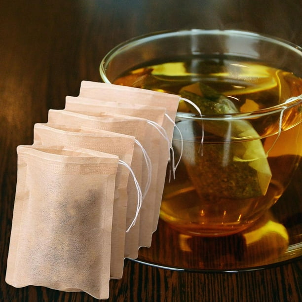  100 bolsas de té desechables, bolsas de té perfumadas vacías,  mini bolsas de hierbas para cocinar, filtros de té de papel desechables para  té suelto, bolsas de té desechables para té