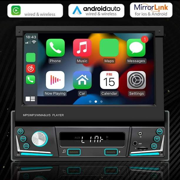 Pantalla Carplay inalámbrica, estéreo portátil para coche, pantalla Carplay  portátil inalámbrica, reproductor Multimedia portátil, rendimiento sólido
