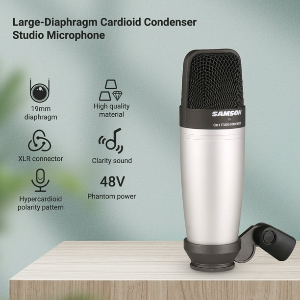 SAMSON C01 Micrófono condensador de diafragma grande para estudio