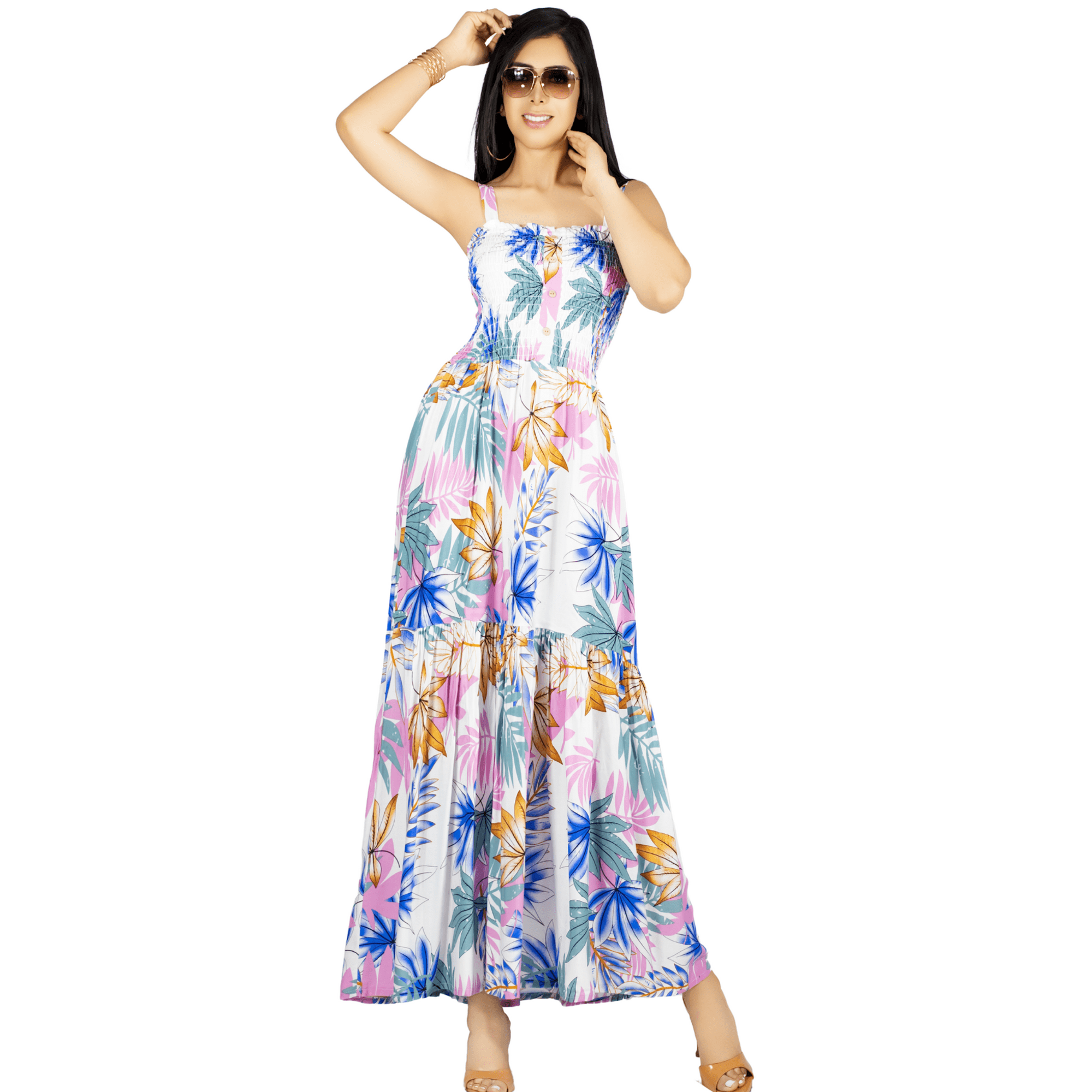 Vestido maxi casual mujer largo cómodo de tirantes