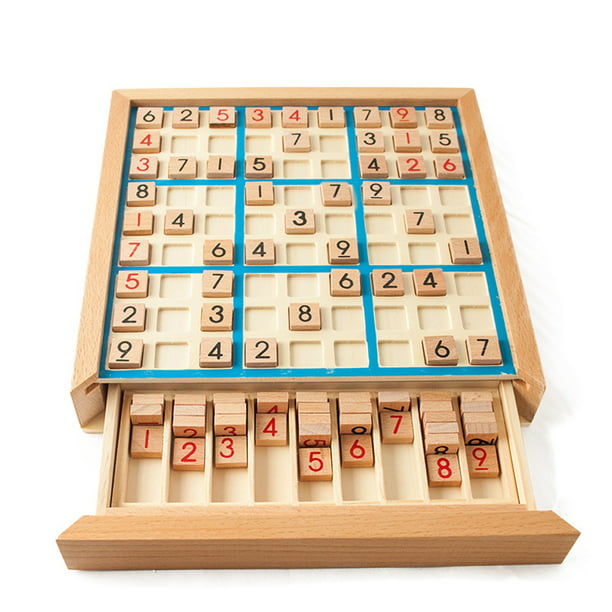 Juego de mesa Sudoku de madera con cajón, tablero de ajedrez 81 rompecabezas educati Labymos Sudoku | Walmart en línea