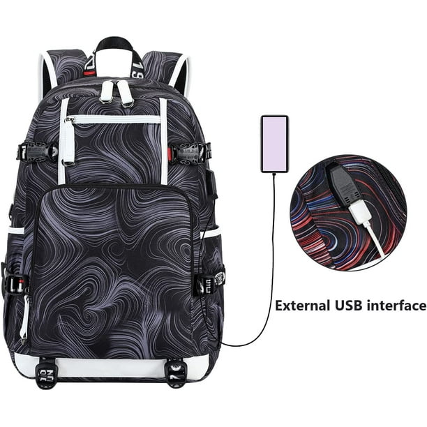 Mochila de viaje para laptop, mochilas escolares extra grandes para  adolescentes y niños, mochila resistente al agua con puerto de carga USB,  bolsa de