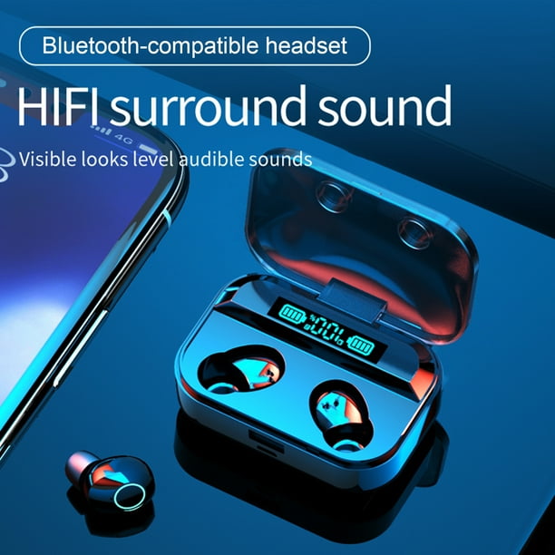 Auriculares inalámbricos Bluetooth 5.1 True Wireless con micrófono,  auriculares inalámbricos con cancelación de ruido, auriculares más pequeños  para