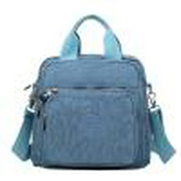Bolso-mochila de mujer en nylon azul