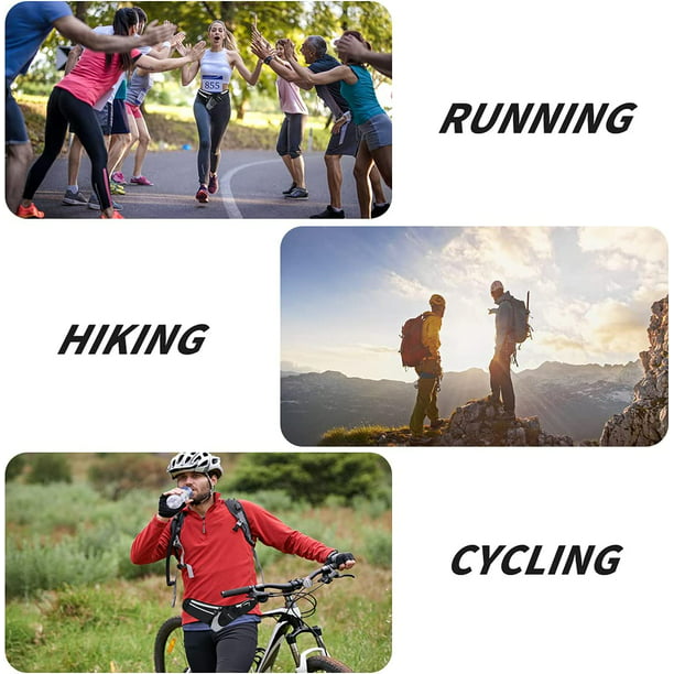Riñonera de running para mujer con soporte para botella de agua para hacer  ejercicio, caminar, andar en bicicleta, trotar Adepaton CPB-DE-SSW1392-6