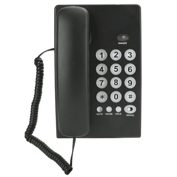 Teléfono Fijo Sobremesa, Teléfono Fijo con Cable Teléfono del Hotel  teléfonos fijos con Altavoz e identificador de Llamadas, teléfono de línea  Fija