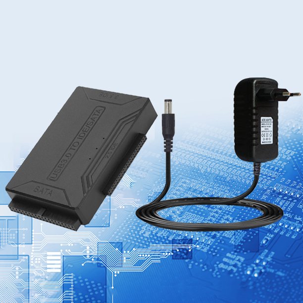 Adaptador convertidor USB 3.0 a SATA para disco duro de 2.5 3.5 pulgadas  SSD HDD, adaptador de corriente y cable USB 3.0 incluido