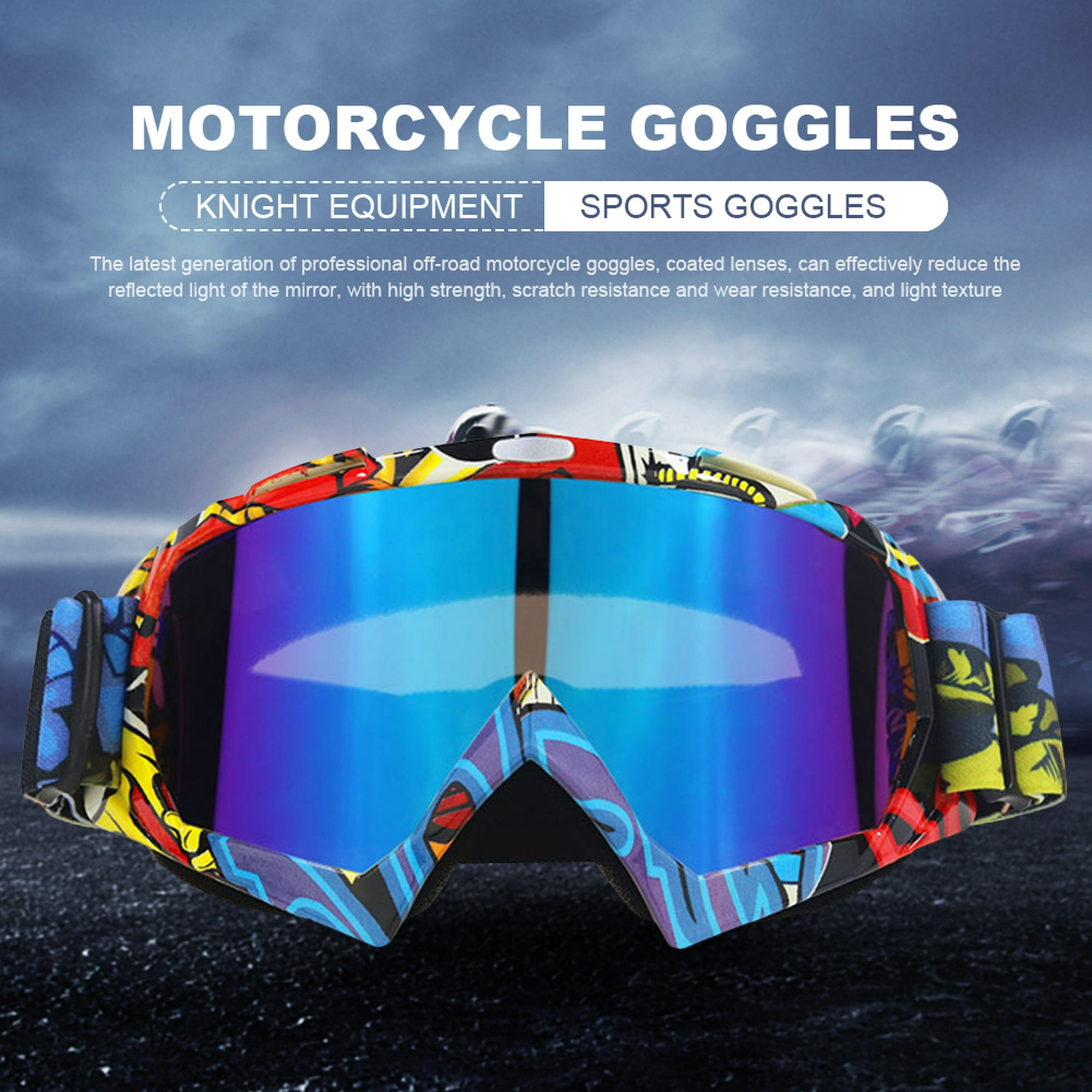 Gafas Motocross Máscara Lente Negro Verde Cascos Esquí Googles TPU PC para  Bicicleta Bike B Ehuebsd Accesorios para autos y motos