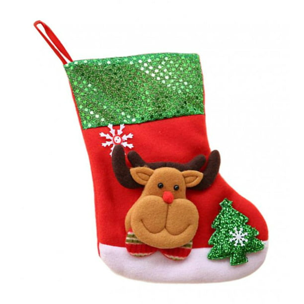 Ctines de ctines de Navidad con lentejuelas, botas para decoración  navideña, accesorios para fiestas Gloria Calcetín de Navidad