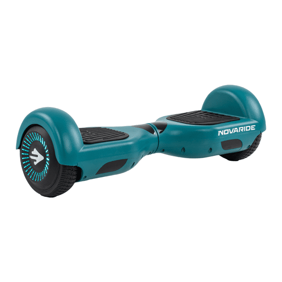 hoverboard electrico novahover air  patineta electrica con luces led y motor de 200w color verde  dispositivo de autobalanceo de dos ruedas