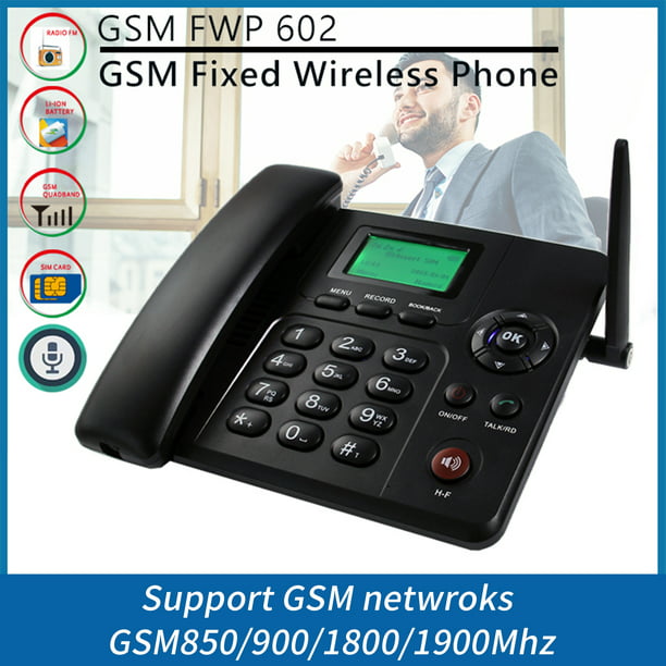 Teléfono fijo inalámbrico Soporte de teléfono de escritorio GSM