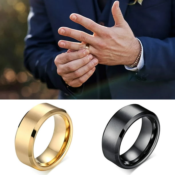 Anillo para hombre, decoración de mano, estilo Simple, boda, compromiso,  Color sólido, anillos para Jumpingount AP014419-01