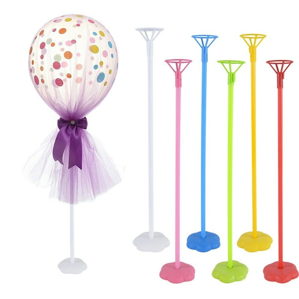 Paquete de 30 palos para globos con copas, soporte para globos de 16  pulgadas de largo para boda, cumpleaños, fiesta, aniversario, baby shower