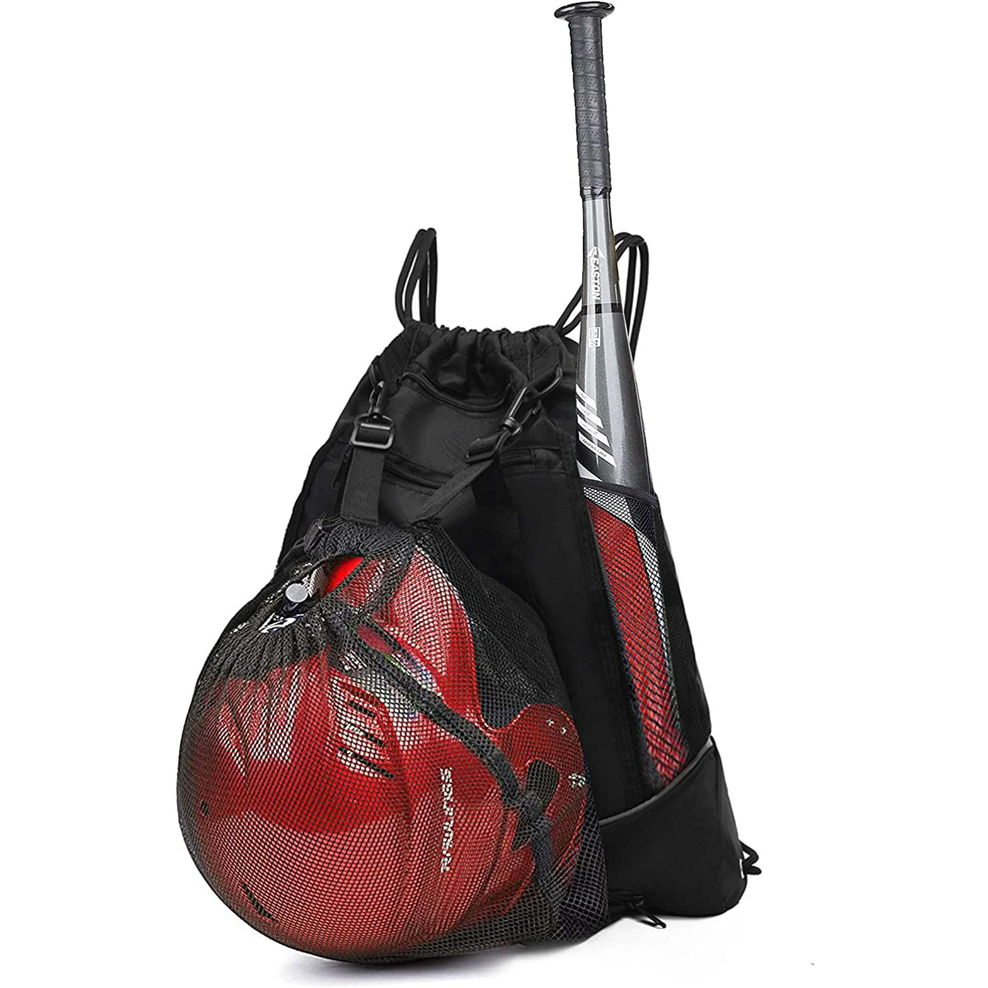 Bolsa de fútbol con cordón para niños, mochila de baloncesto plegable,  bolsa de gimnasio, mochila deportiva con bolsa de malla de pelota  desmontable