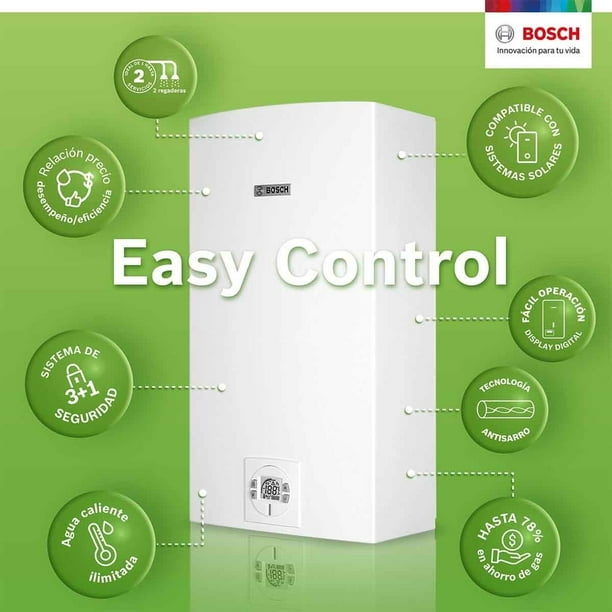 Calentador de agua Instantáneo Bosch Easy 5 lts/min 1 regadera Gas LP.