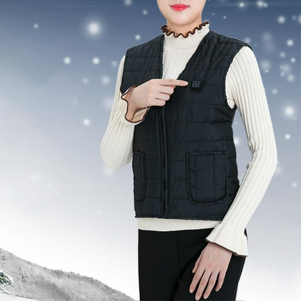 LEHOZIHEQ Chaleco calefactable ajustable y ligero para mujer, chaqueta  térmica unisex para invierno, recargable
