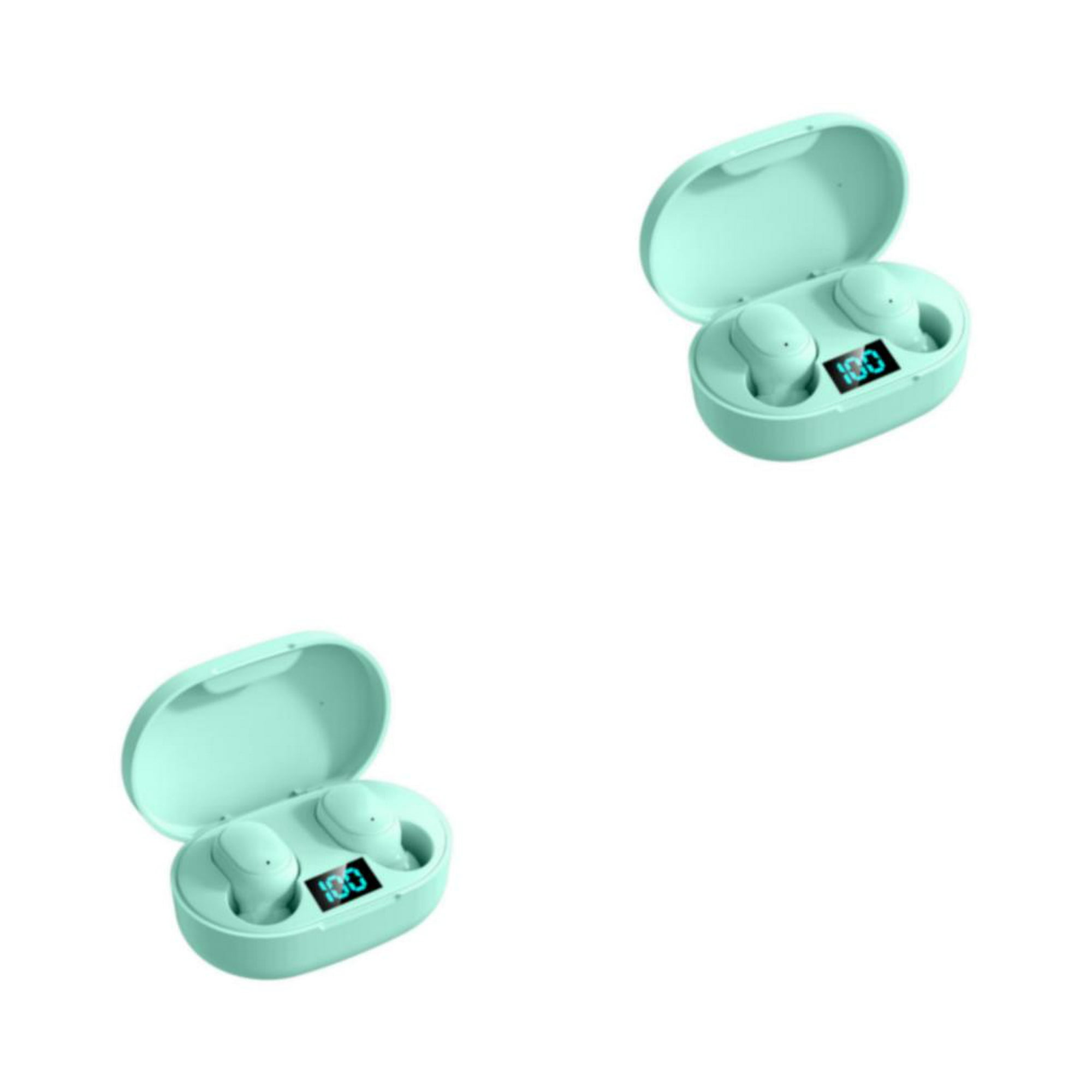 Sidaley Auriculares compatibles con Bluetooth Auriculares inalámbricos  impermeables con micrófono Auriculares pequeños Accesorios manos libres  Negro 2piezas