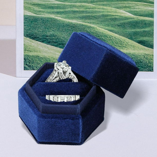 Caja de anillo de boda Caja de joyería Empaquetado Caja de regalo Organizador  Anillos Portador, Caja Hugo Estuche para anillos