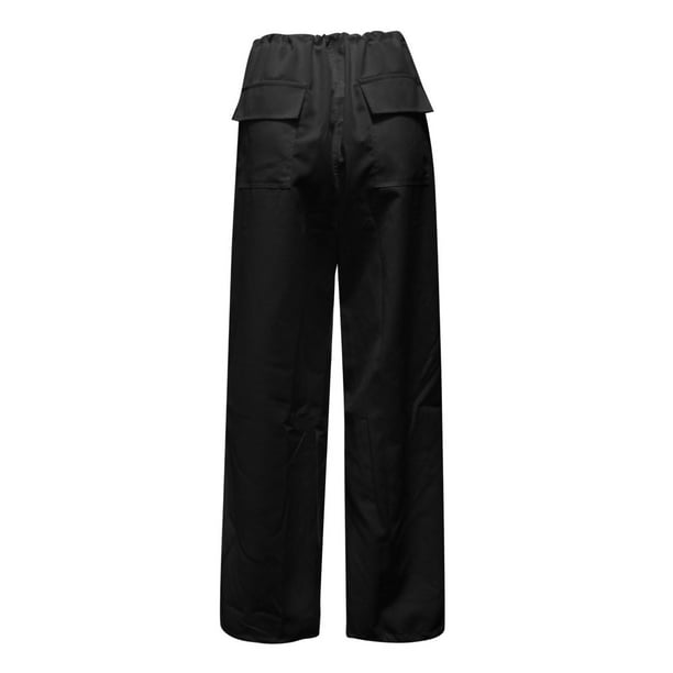 Gibobby pantalones termicos mujer Ropa de trabajo de color liso para mujer  con cordón elástico pantalones y pantalones casuales de cintura a la moda  (Marrón, M)