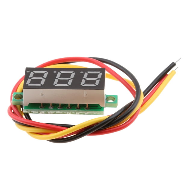 Medidor de voltaje mejorado de 12 V con interruptor táctil, pantalla  digital, medidor de voltaje, CC 12 V 24 V voltímetro de coche, pantalla  digital