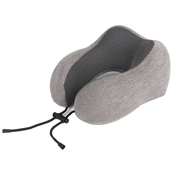 Almohada de cuello para viaje Aeris, la mejor almohada de viaje para dormir  de aviones con una bolsa portátil, con una funda de terciopelo con espuma