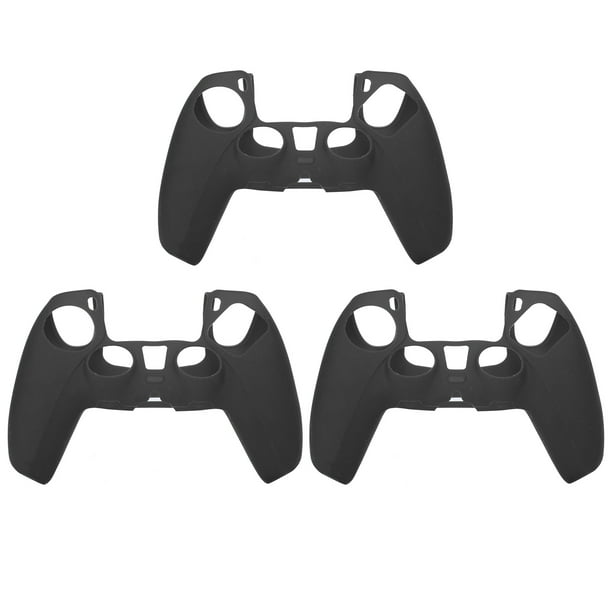 3 uds juego Gamepad mango funda de silicona funda protectora accesorio para  consola de juegos PS5 negro