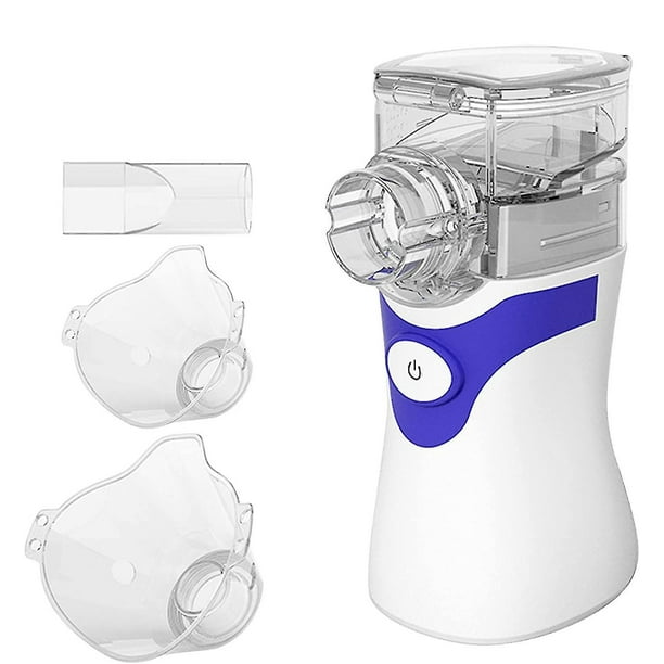 BIAOQINBO Nebulizador Portatil, Inhalador Nasal, Nebulizador con Boquilla y  2 Máscaras para Bebe Niños Adultos, Atomizador Ruido Bajo Silenciosos