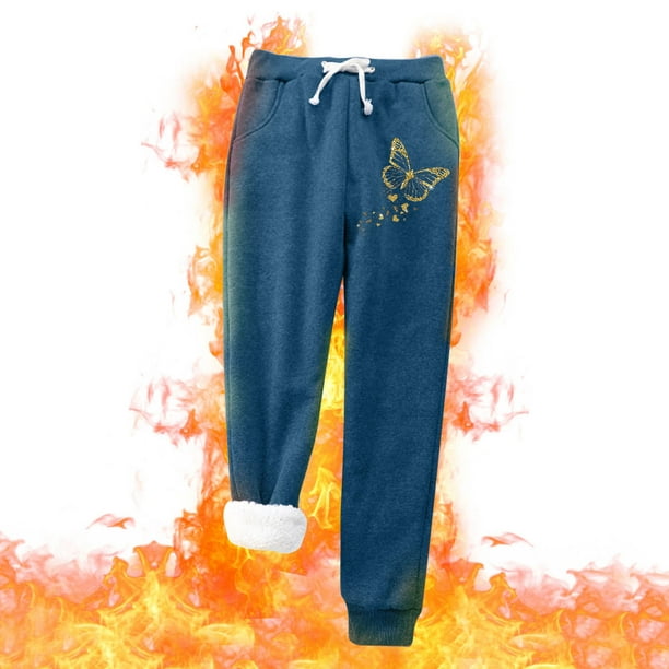 Gibobby Pantalones para el frío de mujer Mujeres Otoño Invierno Terciopelo  Cálido Impresión Bolsillo Gibobby