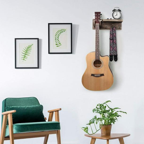 Soporte para guitarra con madera reciclada …  Perchero de guitarra,  Perchero de madera, Manualidades con madera reciclada
