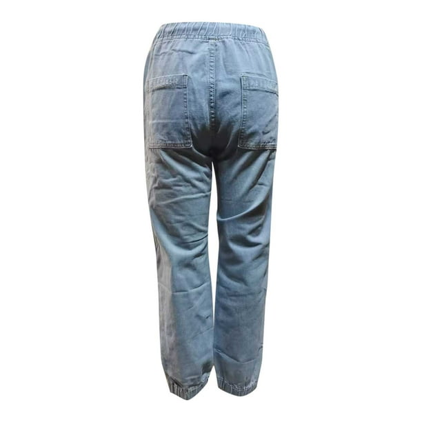 Pantalones de Mezclilla de Longitud Completa Para Mujer Pantalones de  Mezclilla Acampanados Con Boto Odeerbi ODB-4