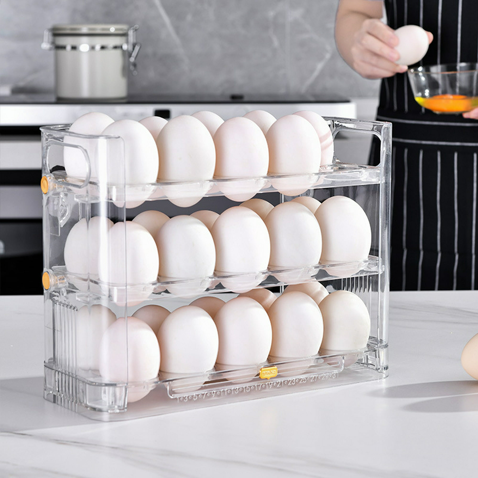 Caja de Almacenamiento para Huevos para Cocina Blancos GENERICO