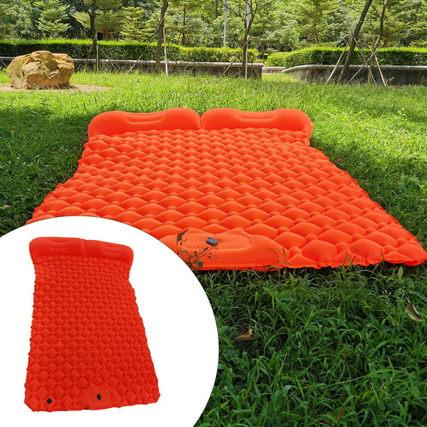 Colchón de aire resistente al agua cama inflable portátil almohadilla de  naranja Zulema Cojín para dormir doble
