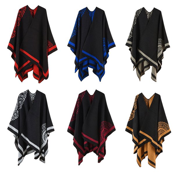 Guardurnaity Ponchos cálidos de invierno a la moda para mujer