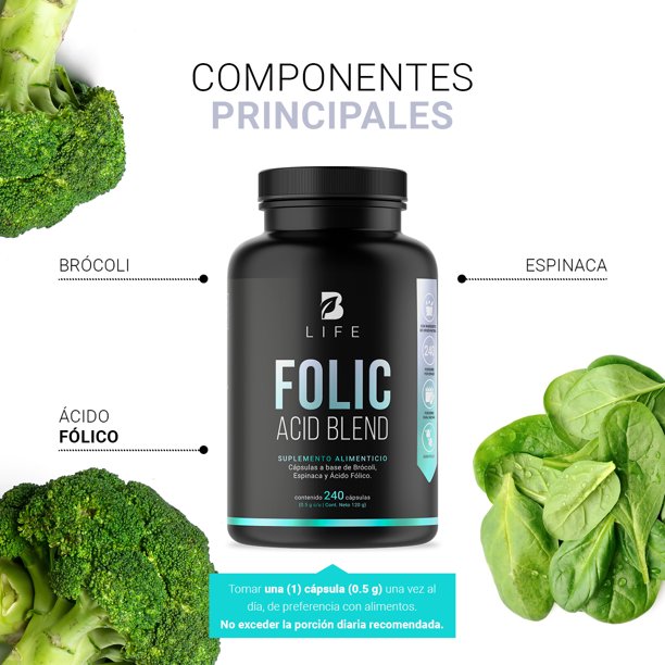 Ácido Fólico B Life® 240 Cápsulas 500 mg