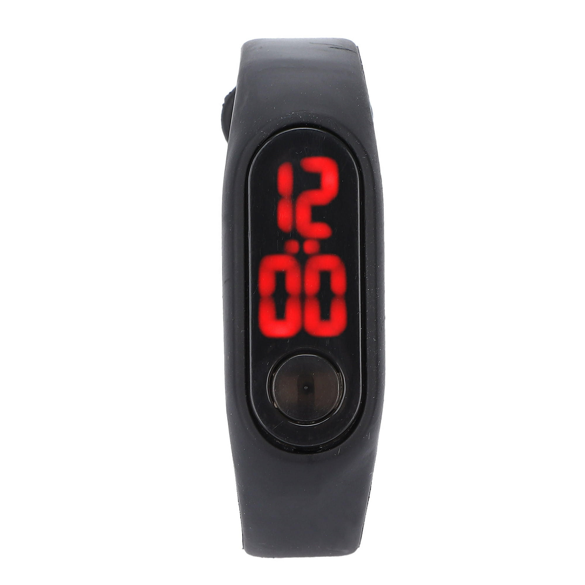 Reloj pulsera fitness unisex led digital de silicona - negro GENERICO
